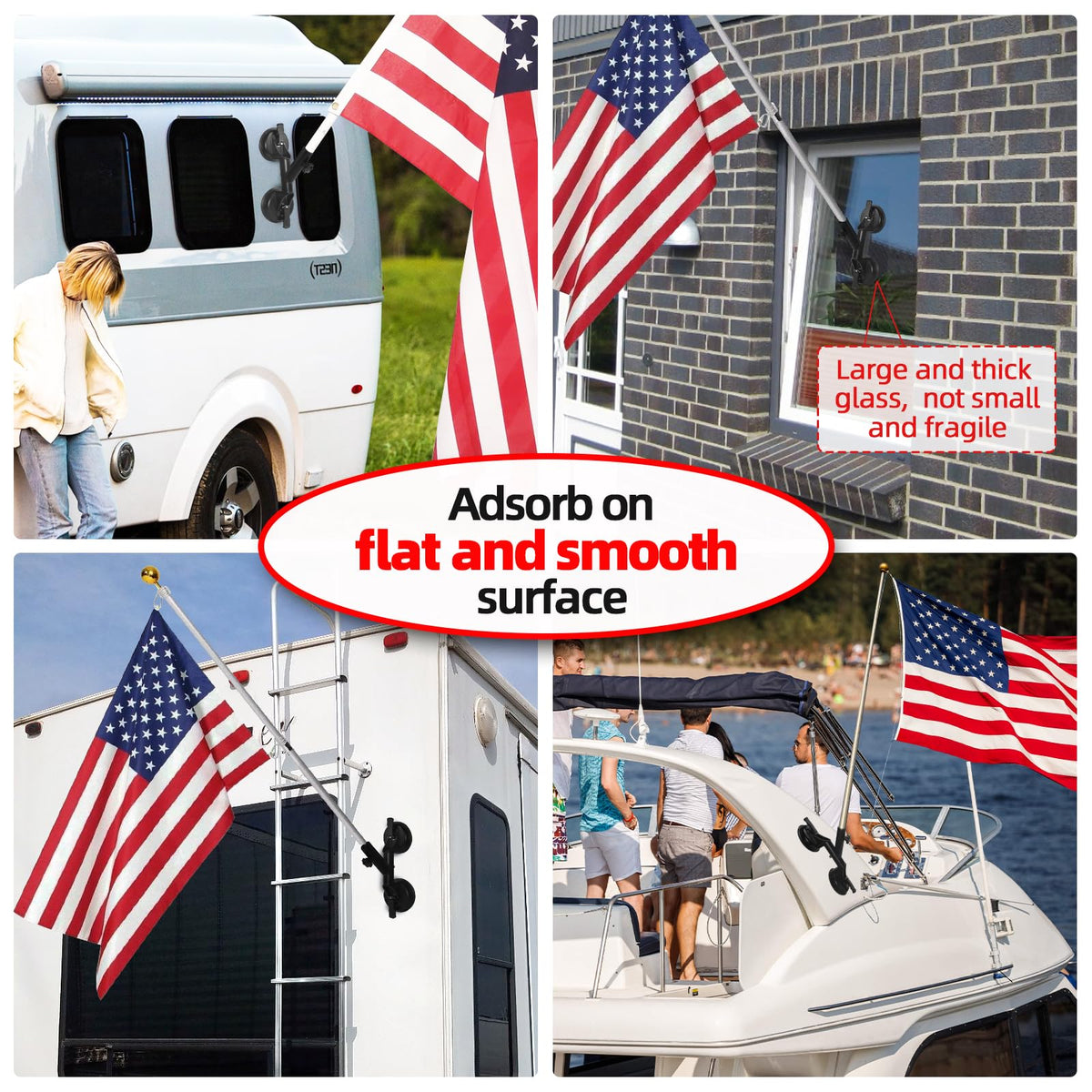 Suction Cup Flag Pole Mount D9270