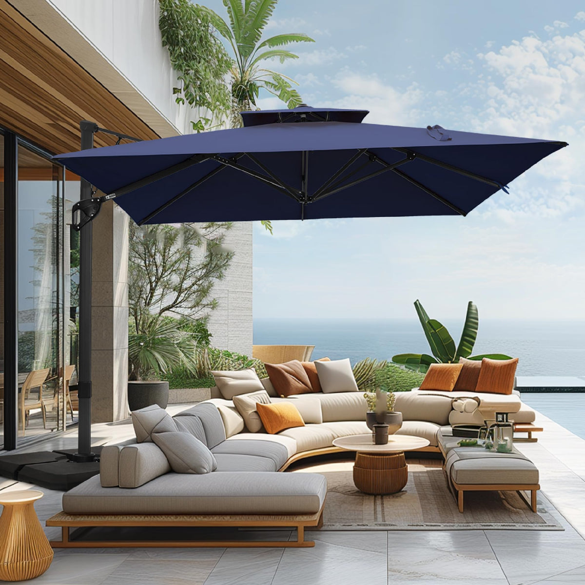 12ft Cantilever Patio Umbrella with Base G3485