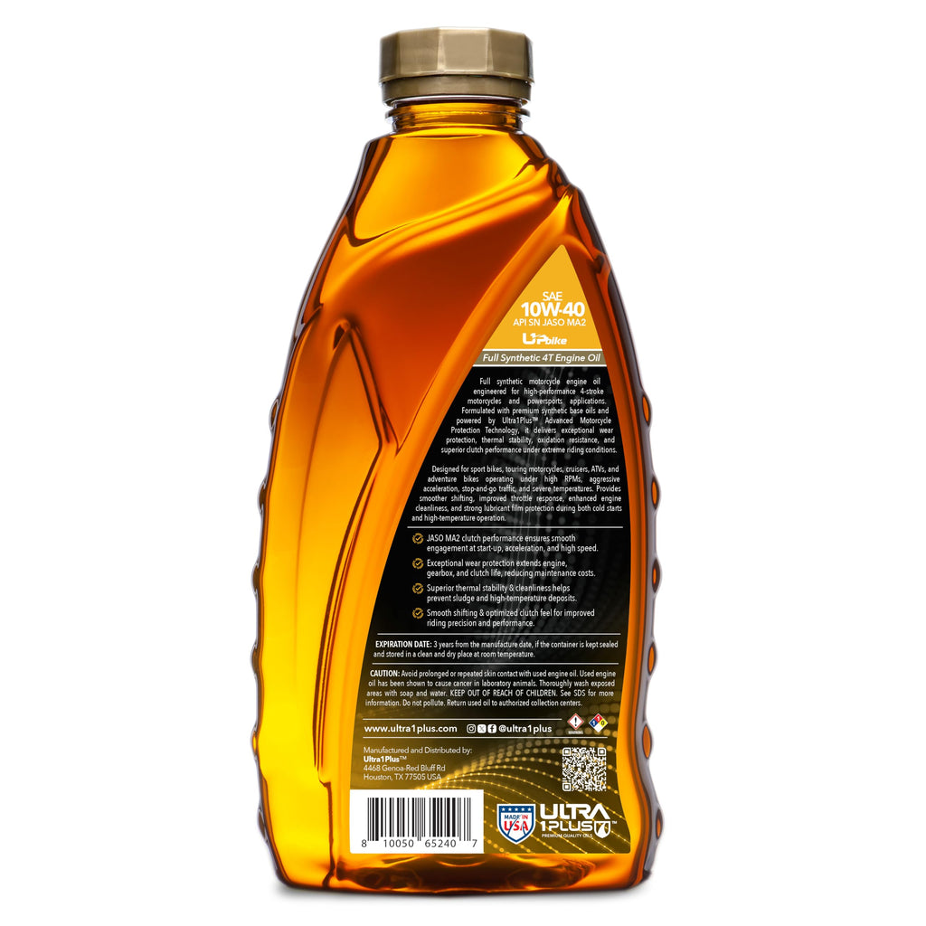10W-40 Full Synthetic Motorcycle Oil 6 Quarts B49201