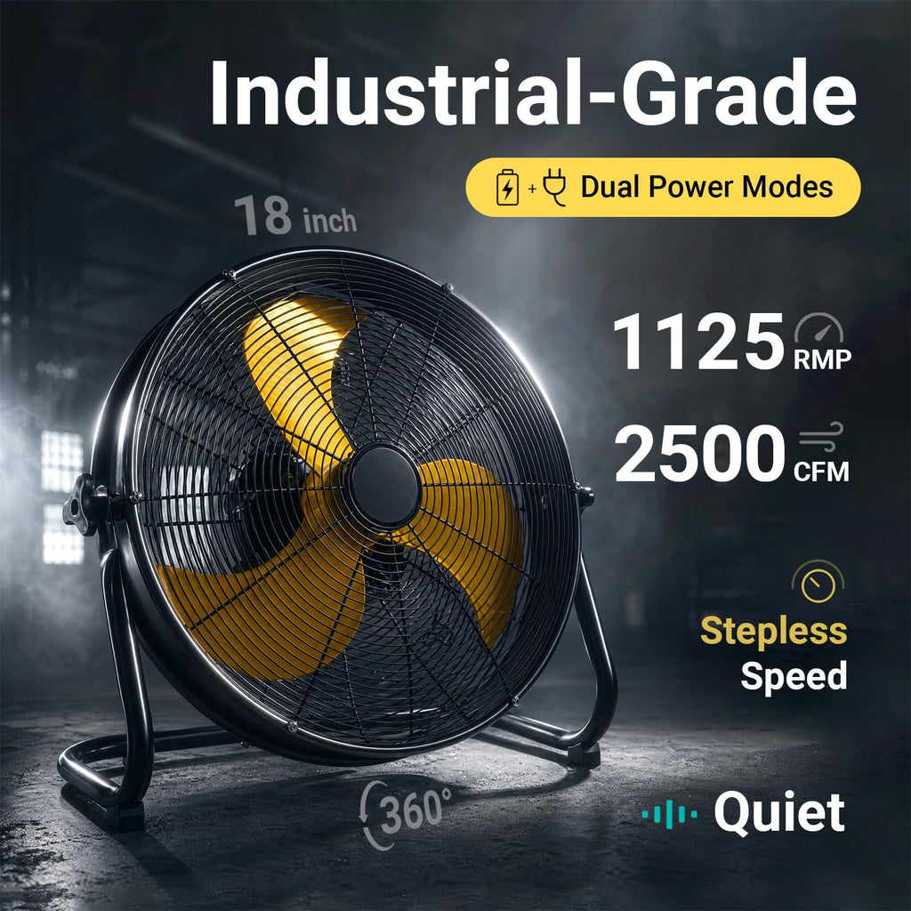 18" Brushless Cordless Floor Fan C6083