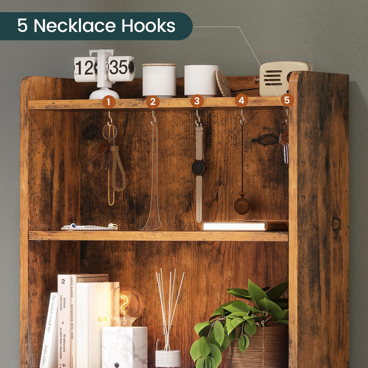 Tall Nightstand with Charging Station and LED Lights, 3 Drawers, Bookshelf Q9439