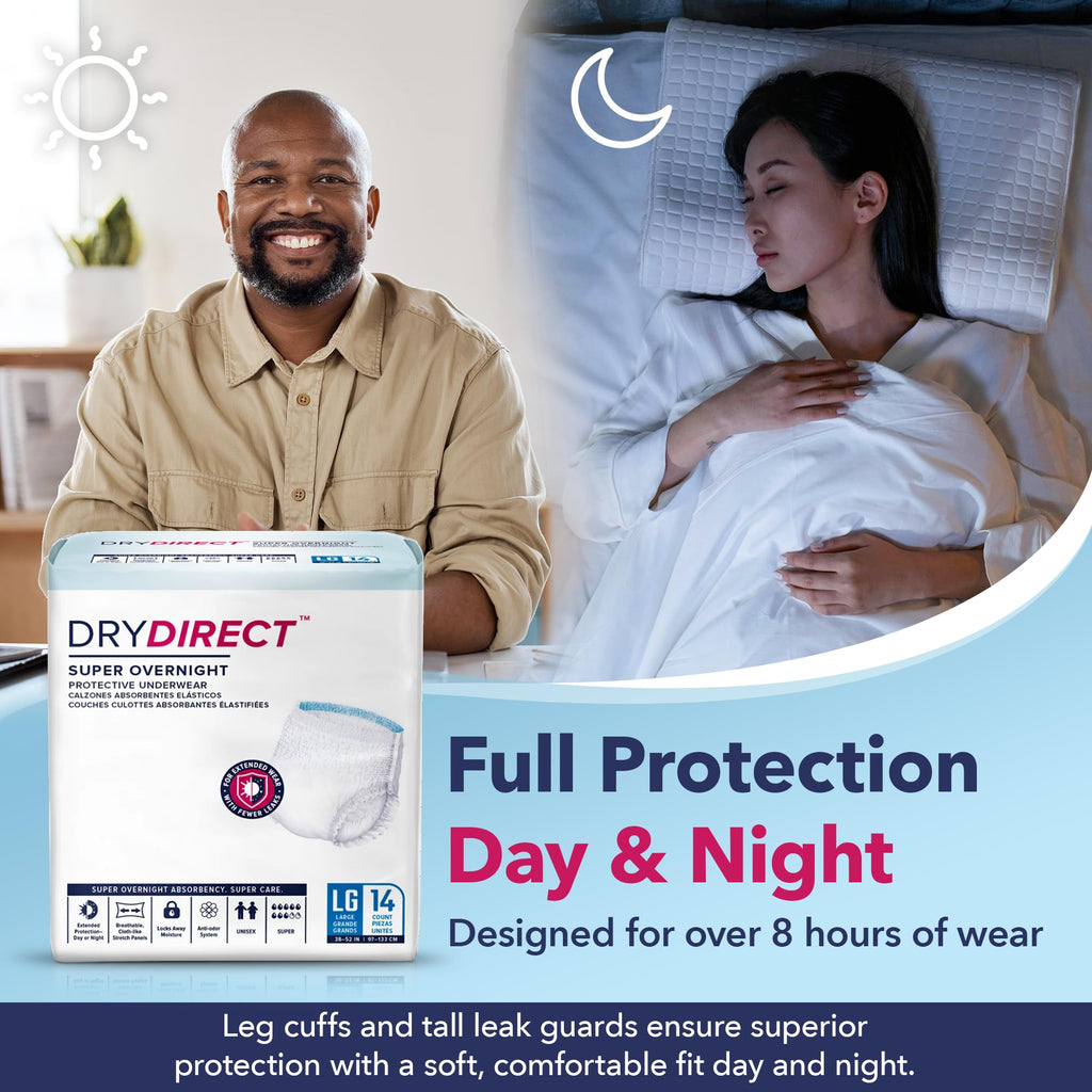 Soft Cloth-Like Overnight Disposable Incontinence Underwear XX-Large Pack of 12 Y436930