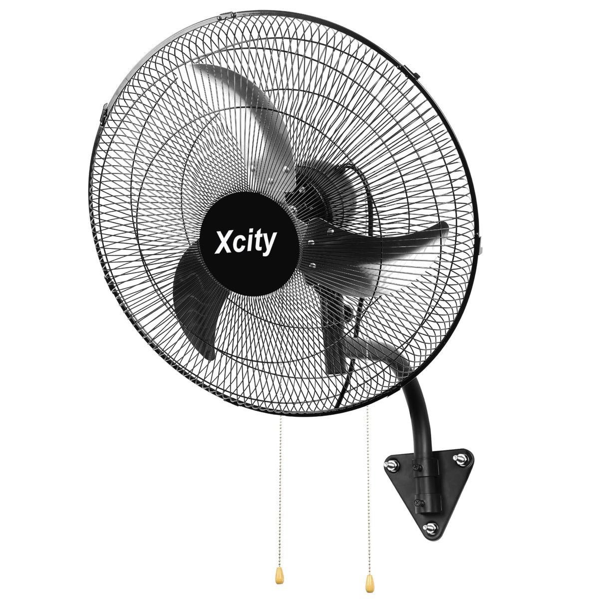 20 inch Industrial Wall Mounted Oscillating Fan, 3-Speed, 5500 CFM, Black K25118