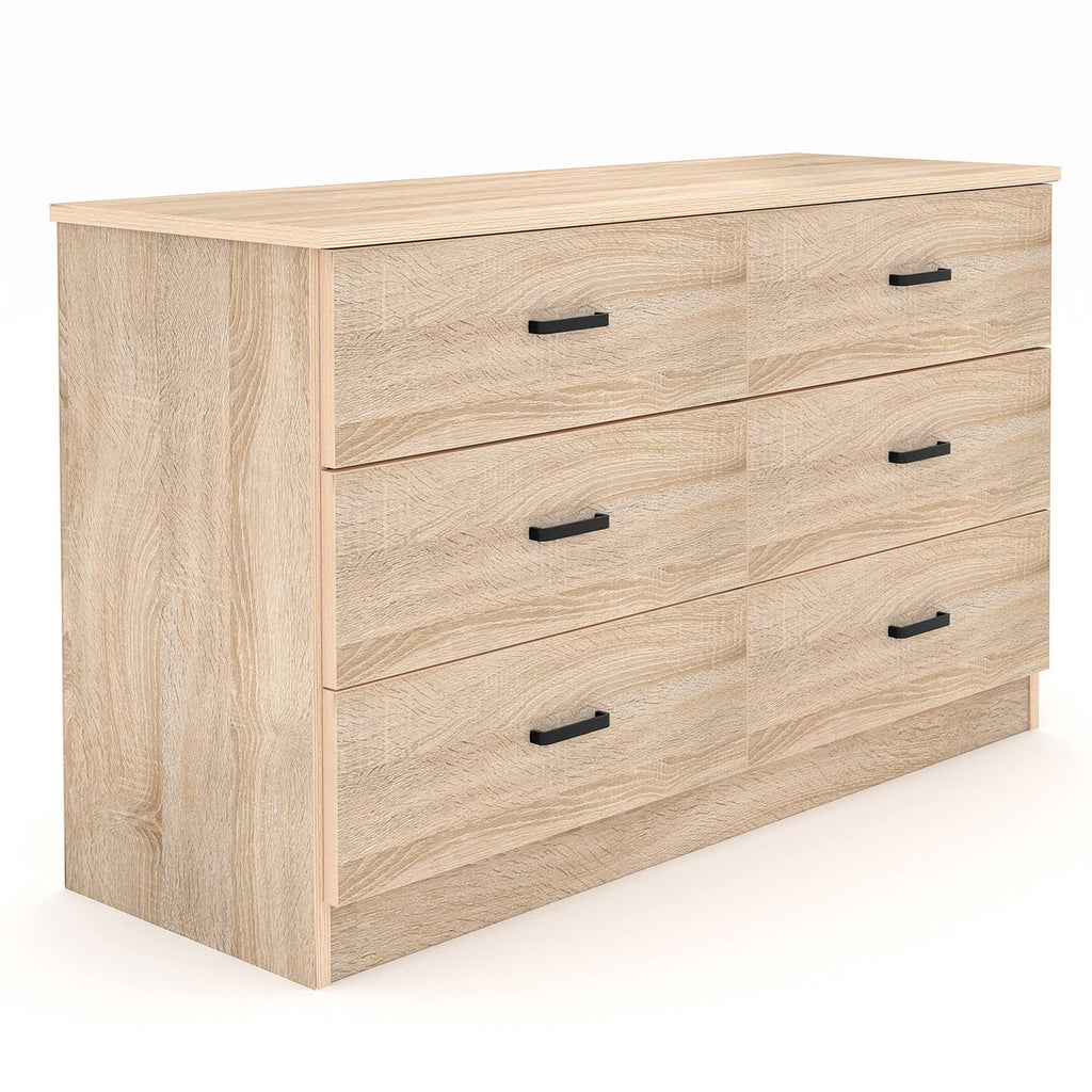 Light Oak 6 Drawer Dresser B1446
