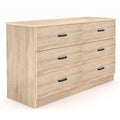 Light Oak 6 Drawer Dresser B1446