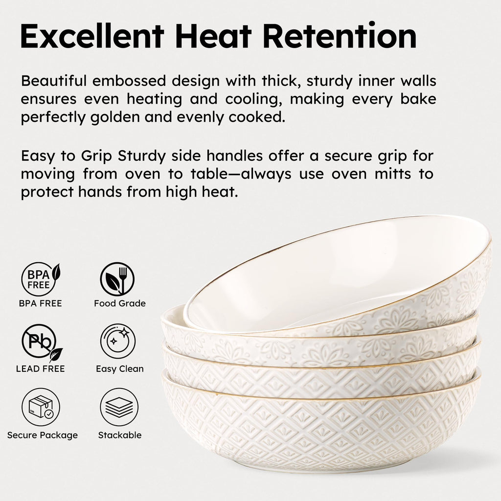 36 oz Set of 4 Ceramic Pasta Bowl Q397