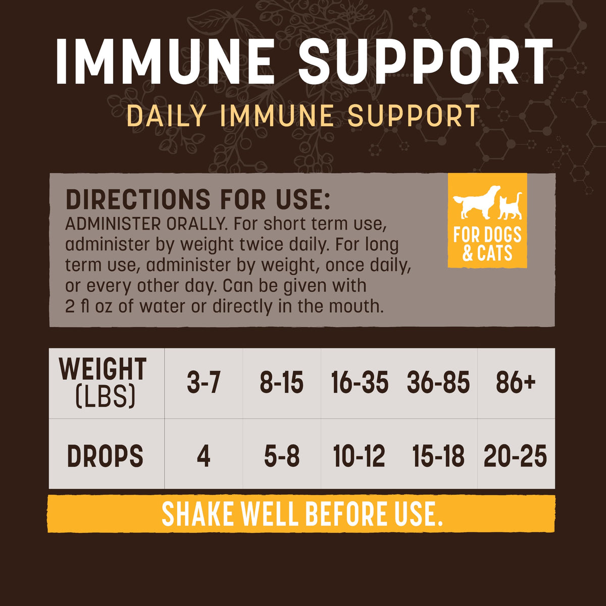 Immune Support for Dogs & Cats 2 fl oz M6765