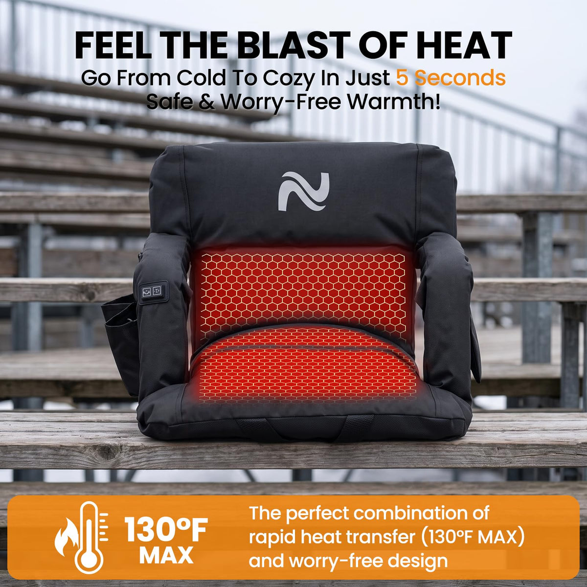 2 Pack Extra Thick Heated Stadium Seats E294742