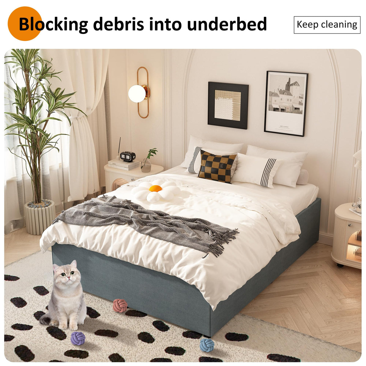 Queen Size 18 Inch Metal Bed Frame U9069