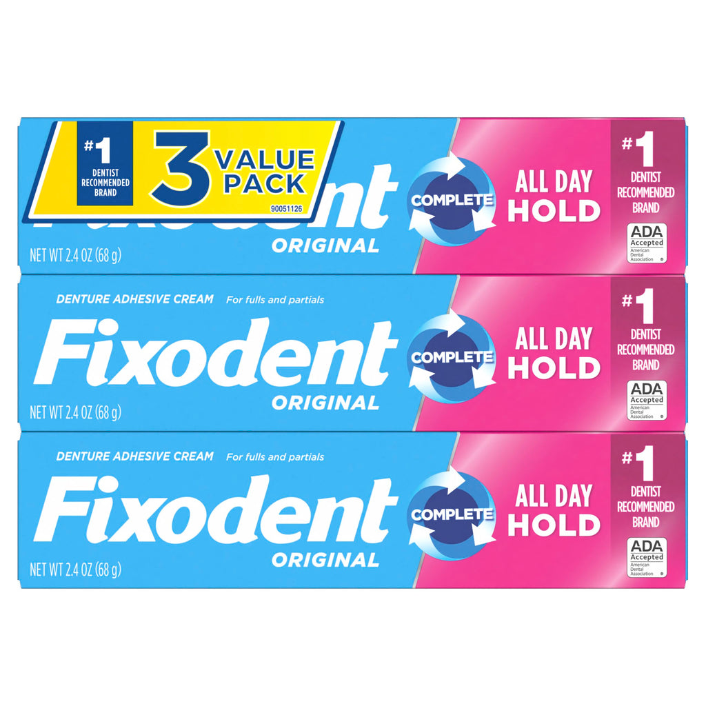 Denture Adhesive Cream 2.4 oz 3-Pack K64114