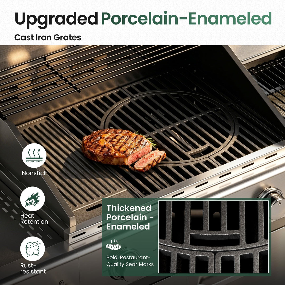 4 Burner Propane Gas Grill with Infrared Side Burner Y32089