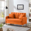 Orange Velvet Tufted Loveseat Sofa G970917