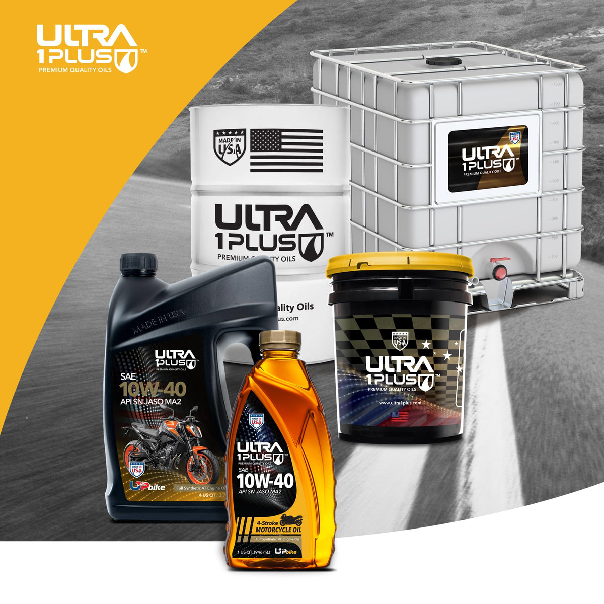 10W-40 Full Synthetic Motorcycle Oil 6 Quarts B49201