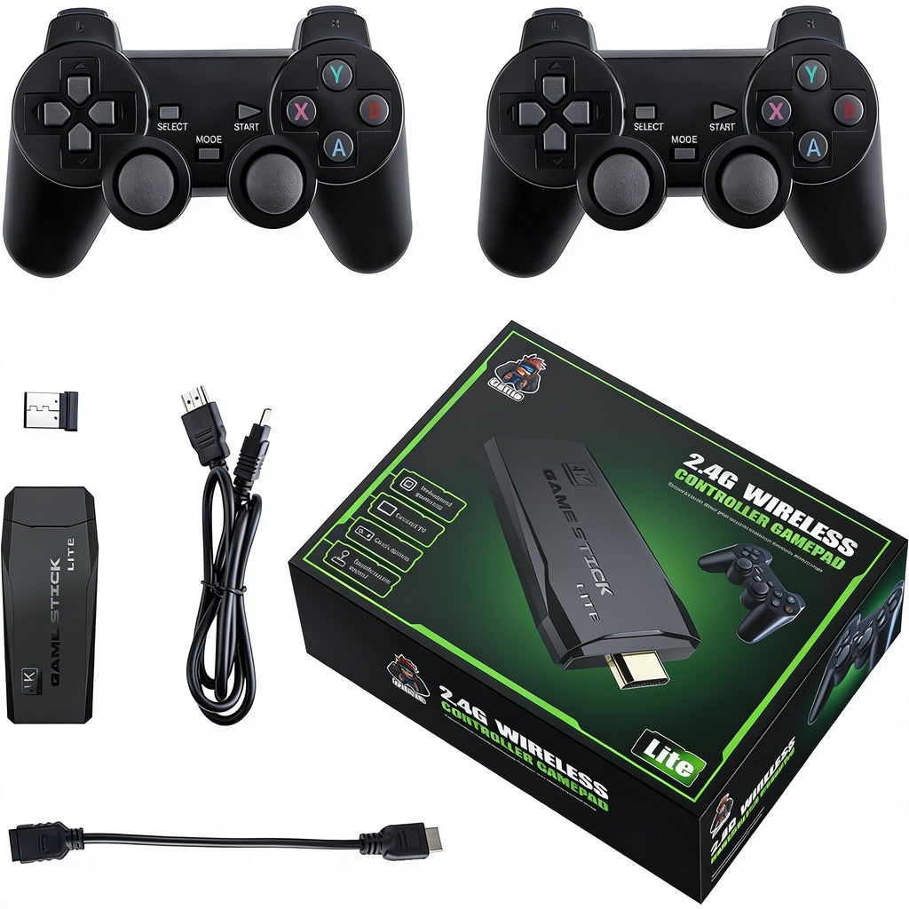 Wireless Retro Game Console 128G Plug & Play Video Game Stick with 2.4G Wireless Controller O976