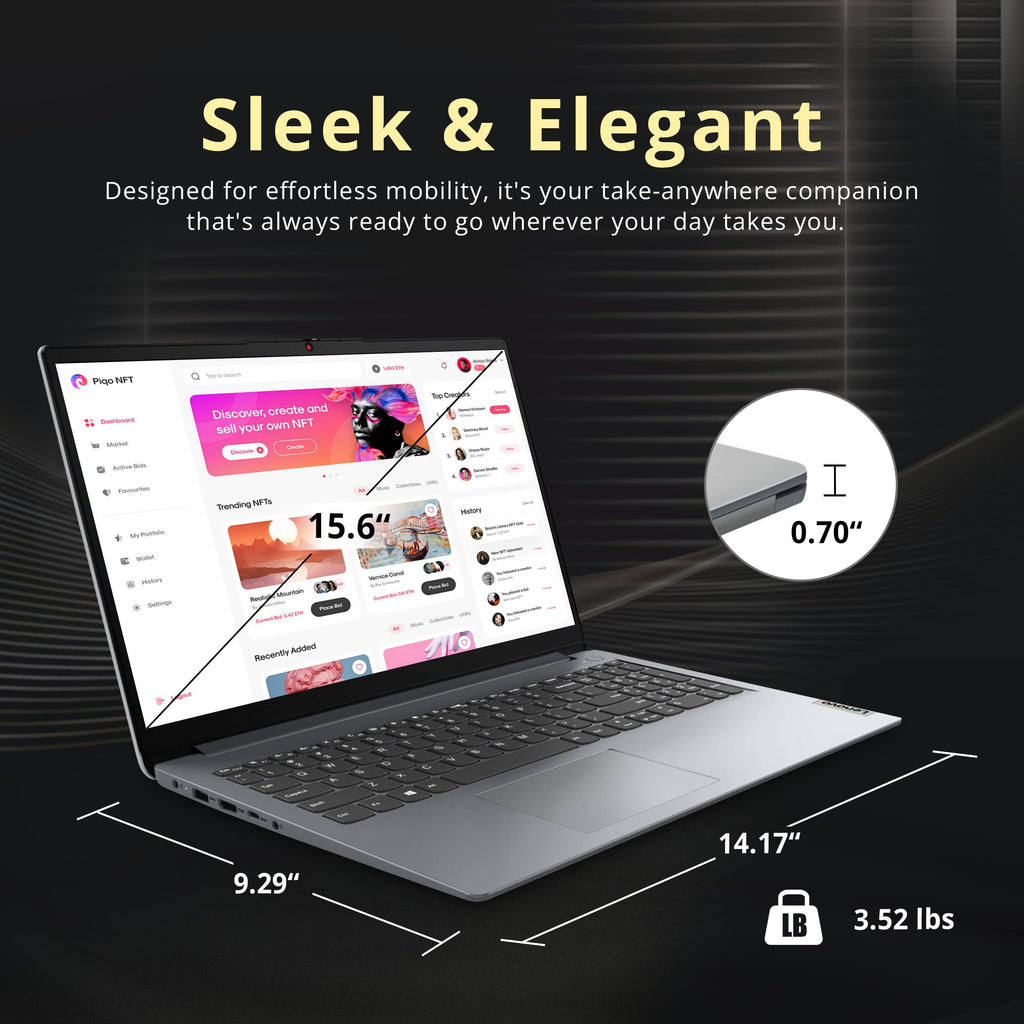 15.6" FHD Touchscreen Laptop, Intel i3, 8GB RAM, 256GB SSD, Gray W740