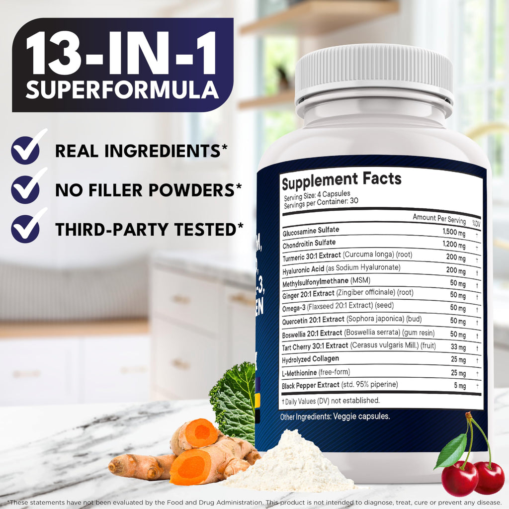 Glucosamine Chondroitin MSM Turmeric Collagen 240 Count E458