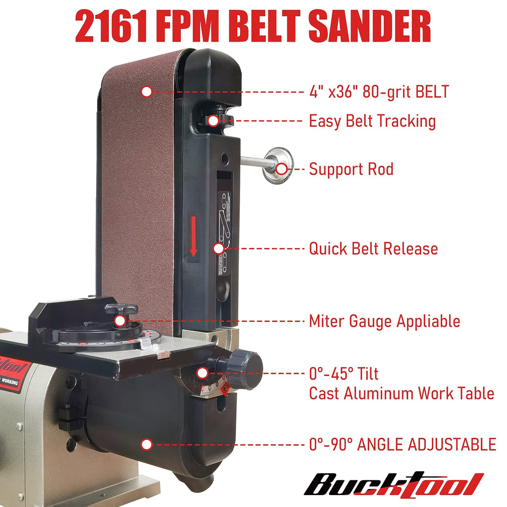 Bench Belt Disc Sander 4x36" Belt 6" Disc S77200