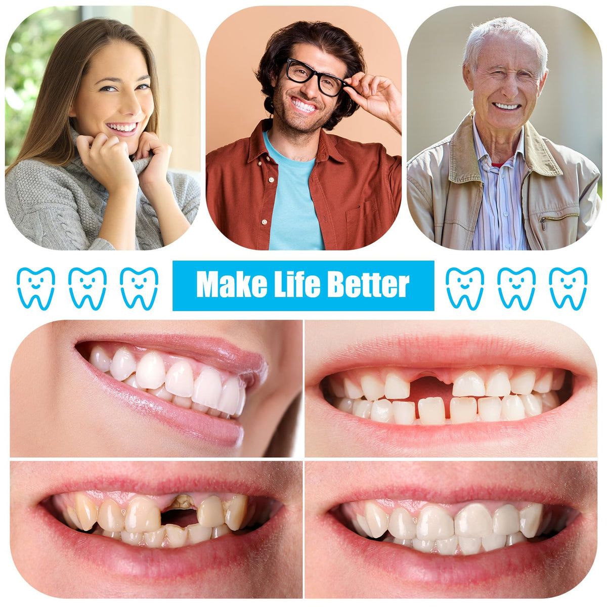 16 Pcs Dentures DIY Repair Kit H478245