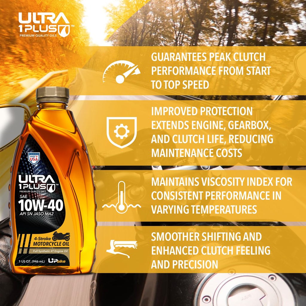 10W-40 Full Synthetic Motorcycle Oil 6 Quarts B49201