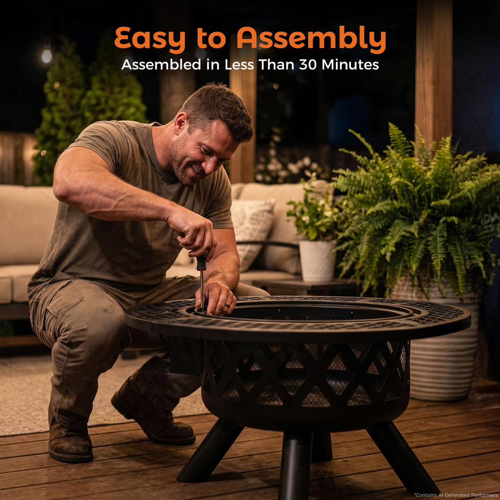 32 Inch Wood Burning Fire Pit G76501