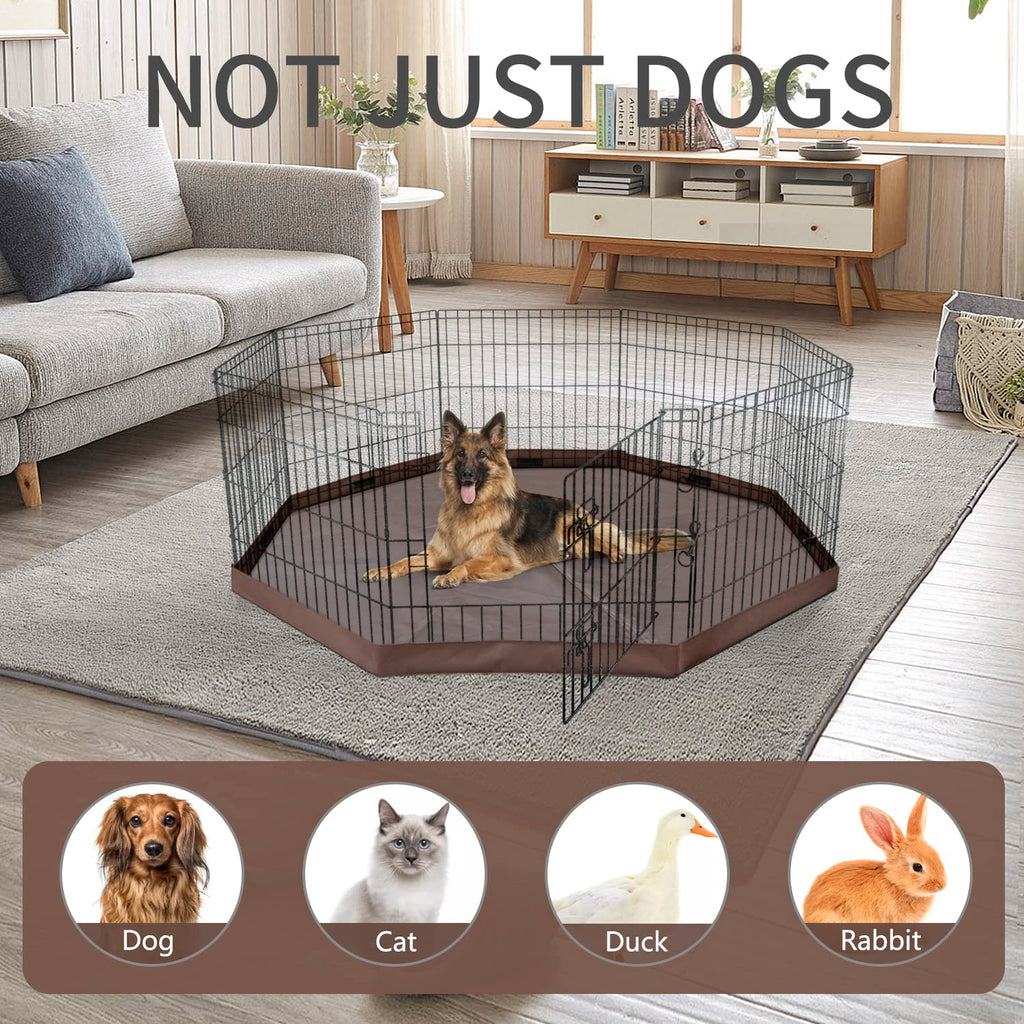 Foldable Metal Dog Playpen 8 Panels 36 Inch B813727