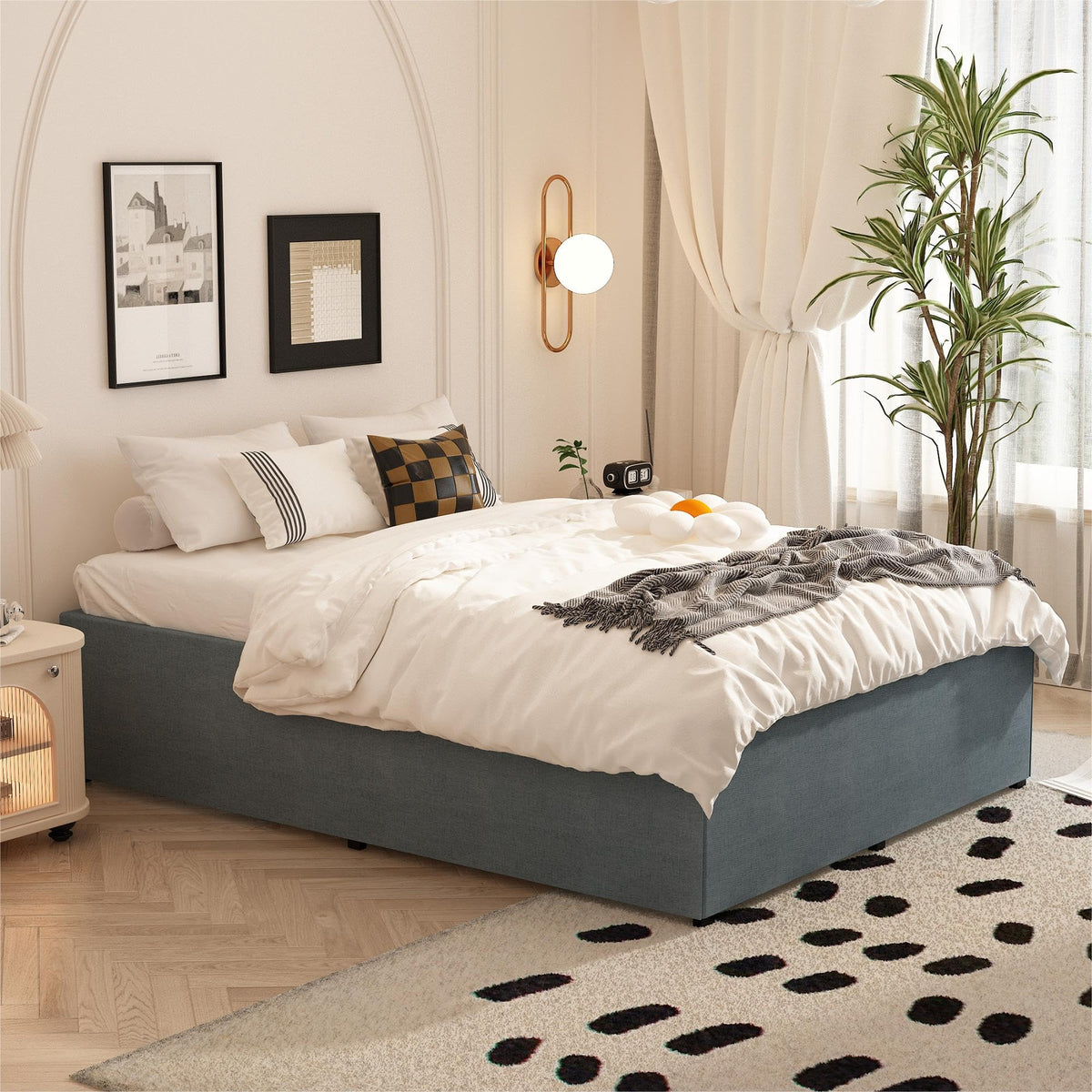 Queen Size 18 Inch Metal Bed Frame U9069