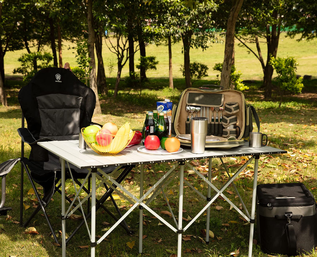 Lightweight Portable Aluminum Camping Table with Carry Bag S584