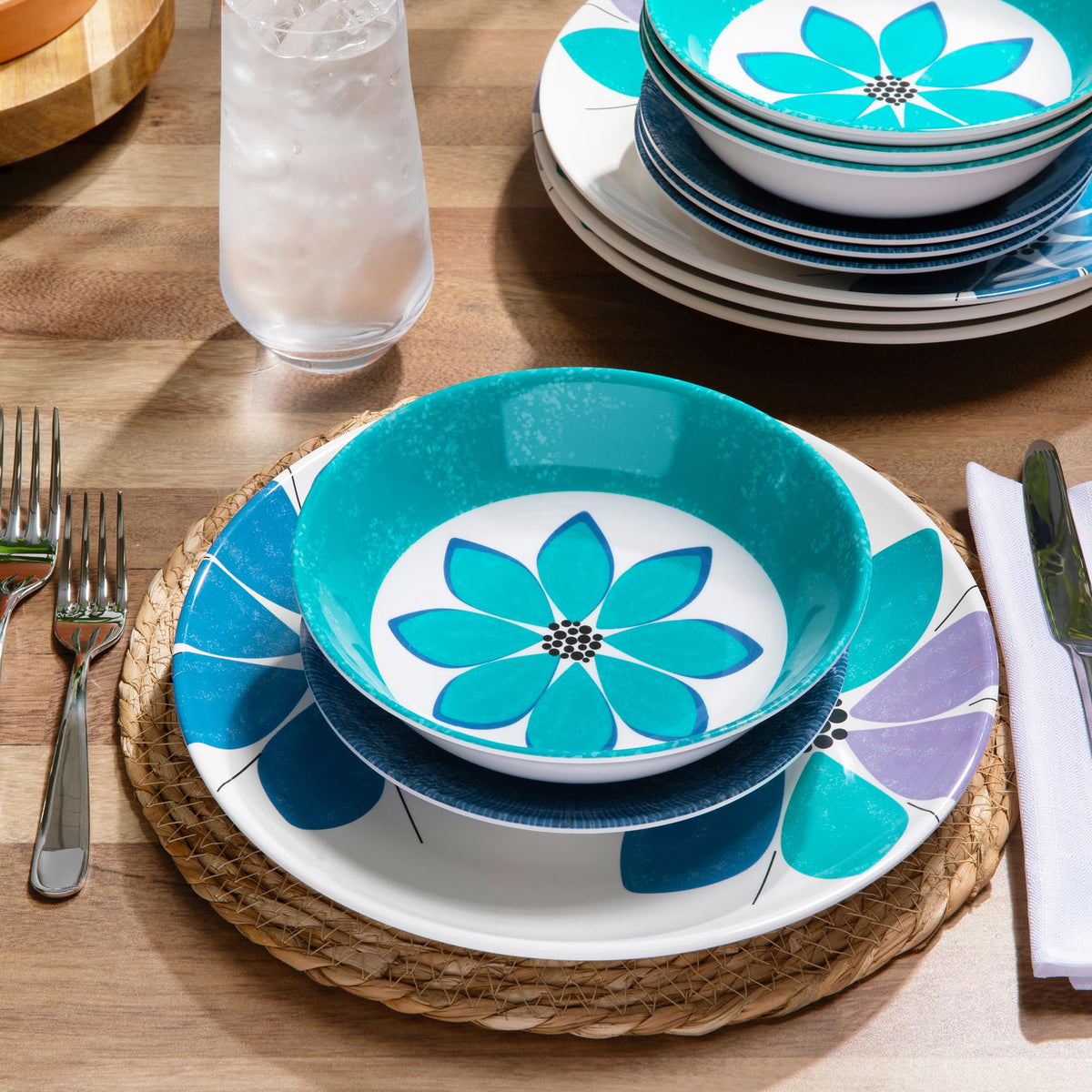 12-Piece Melamine Dinnerware Set U7864