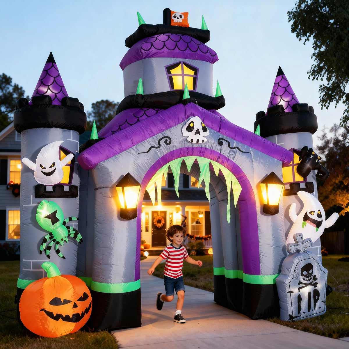 Giant 12.5 FT Halloween Inflatables Archway Outdoor Decorations H2925