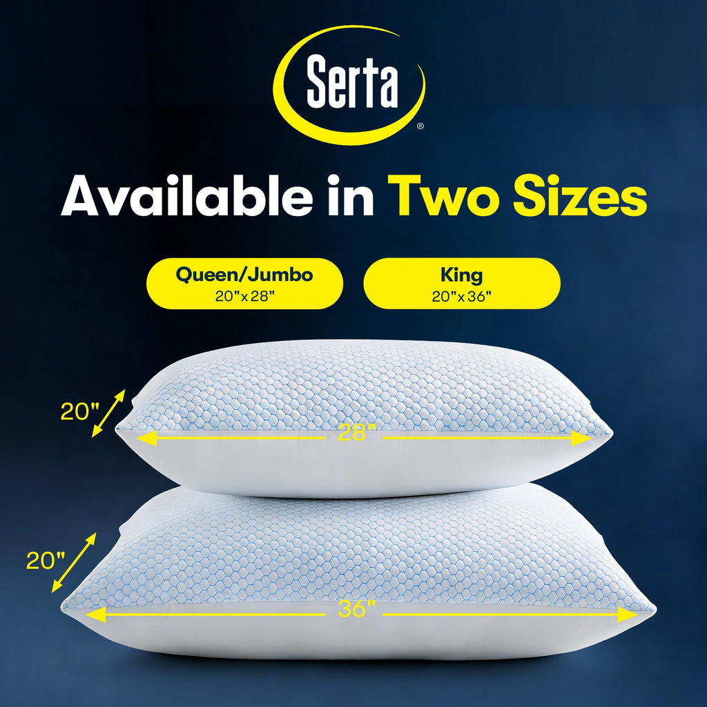 Queen Size Set of 2 Cooling Bed Pillows N7798