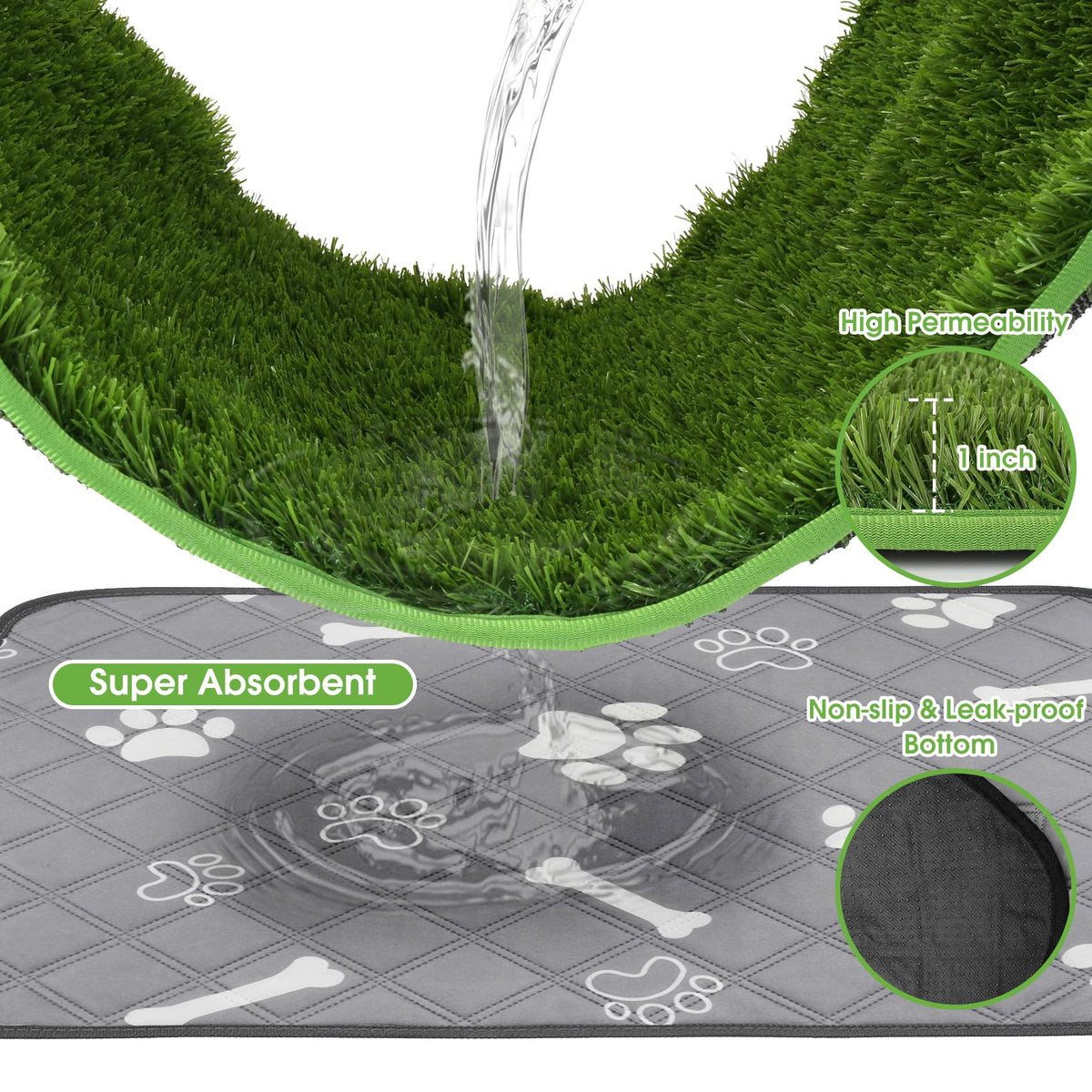 Washable Artificial Grass Dog Training Pad H13255