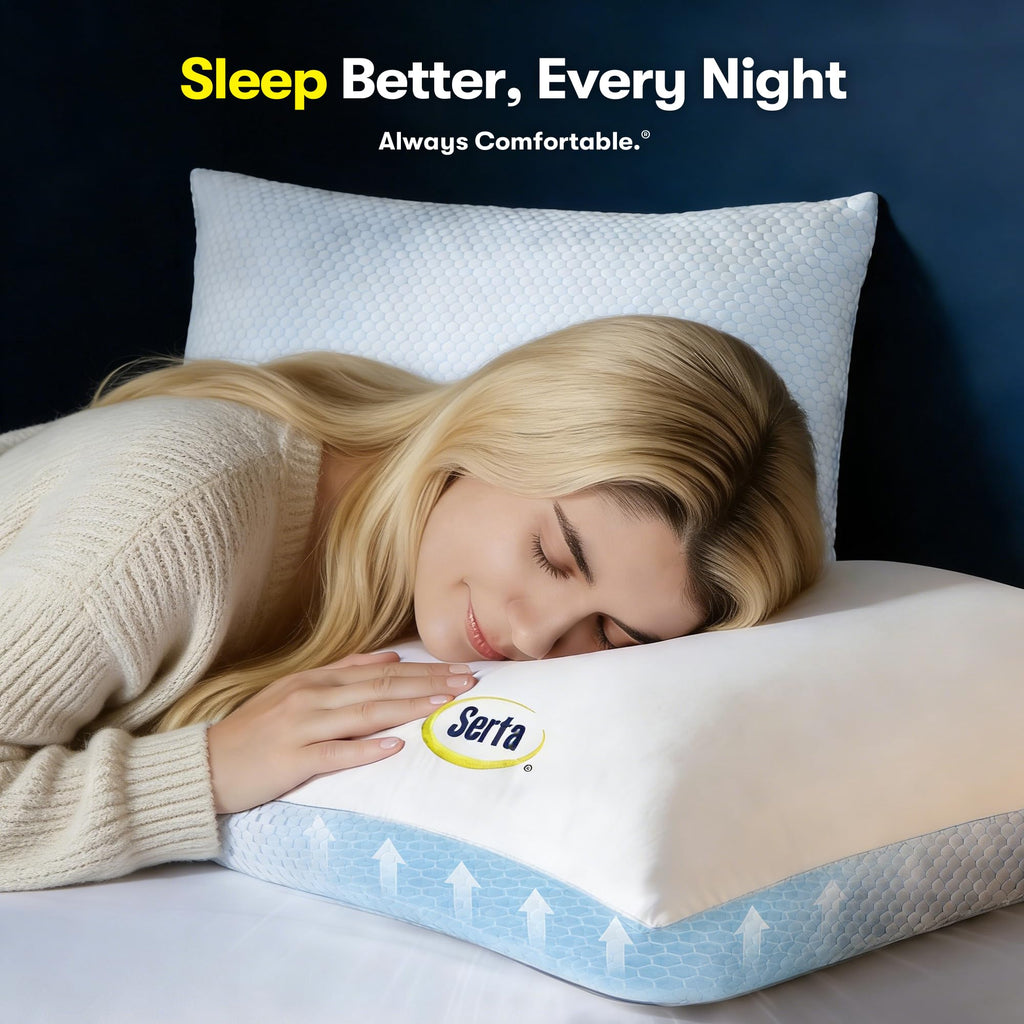 Queen Size Set of 2 Cooling Bed Pillows N7798