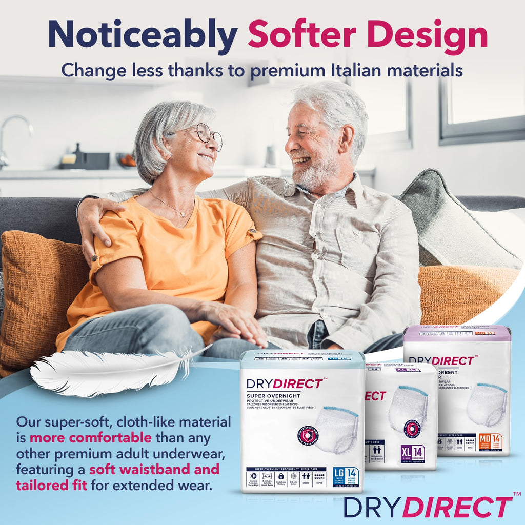 Soft Cloth-Like Overnight Disposable Incontinence Underwear XX-Large Pack of 12 Y436930