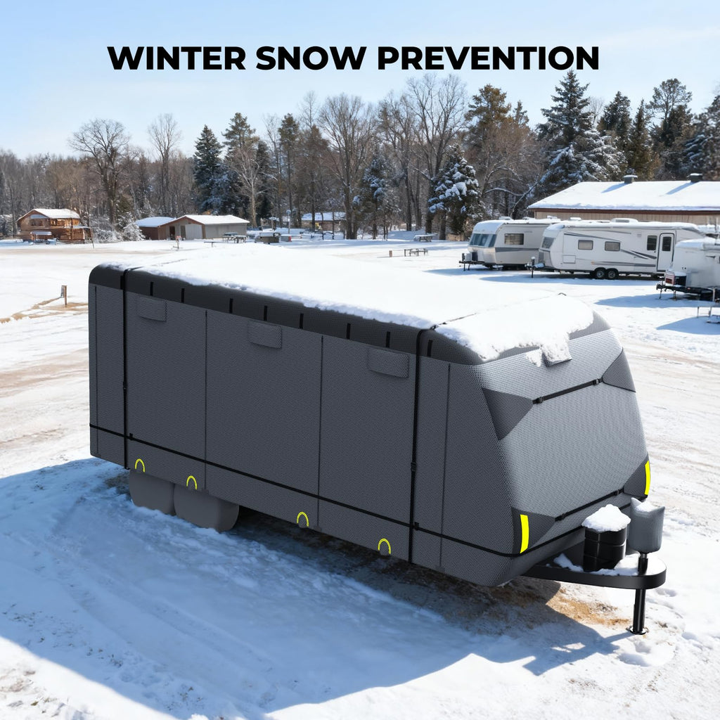 9-Layer Heavy Duty Waterproof Travel Trailer RV Cover O5325