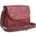 Brown Leather Crossbody Purse W64075