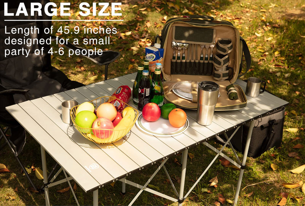 Lightweight Portable Aluminum Camping Table with Carry Bag S584