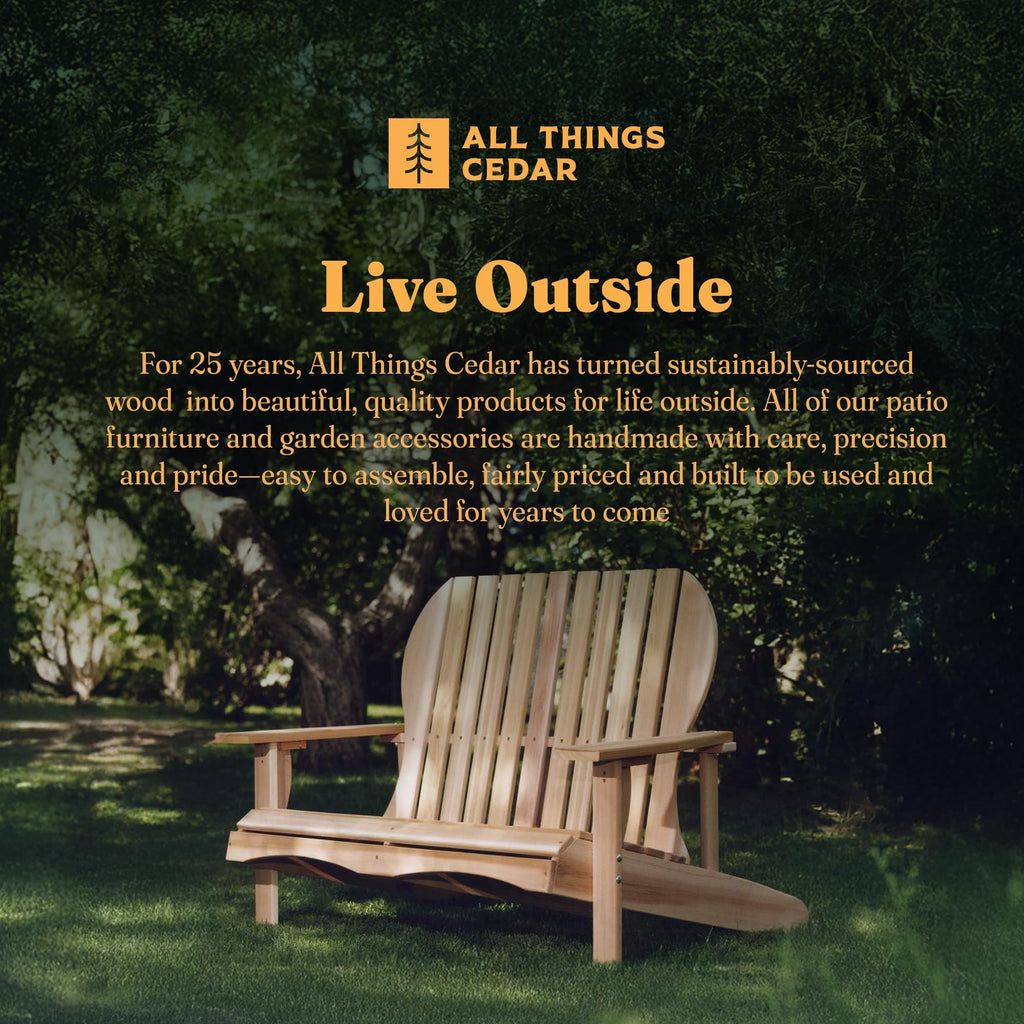 Adirondack Loveseat with Curved Armrests T549465