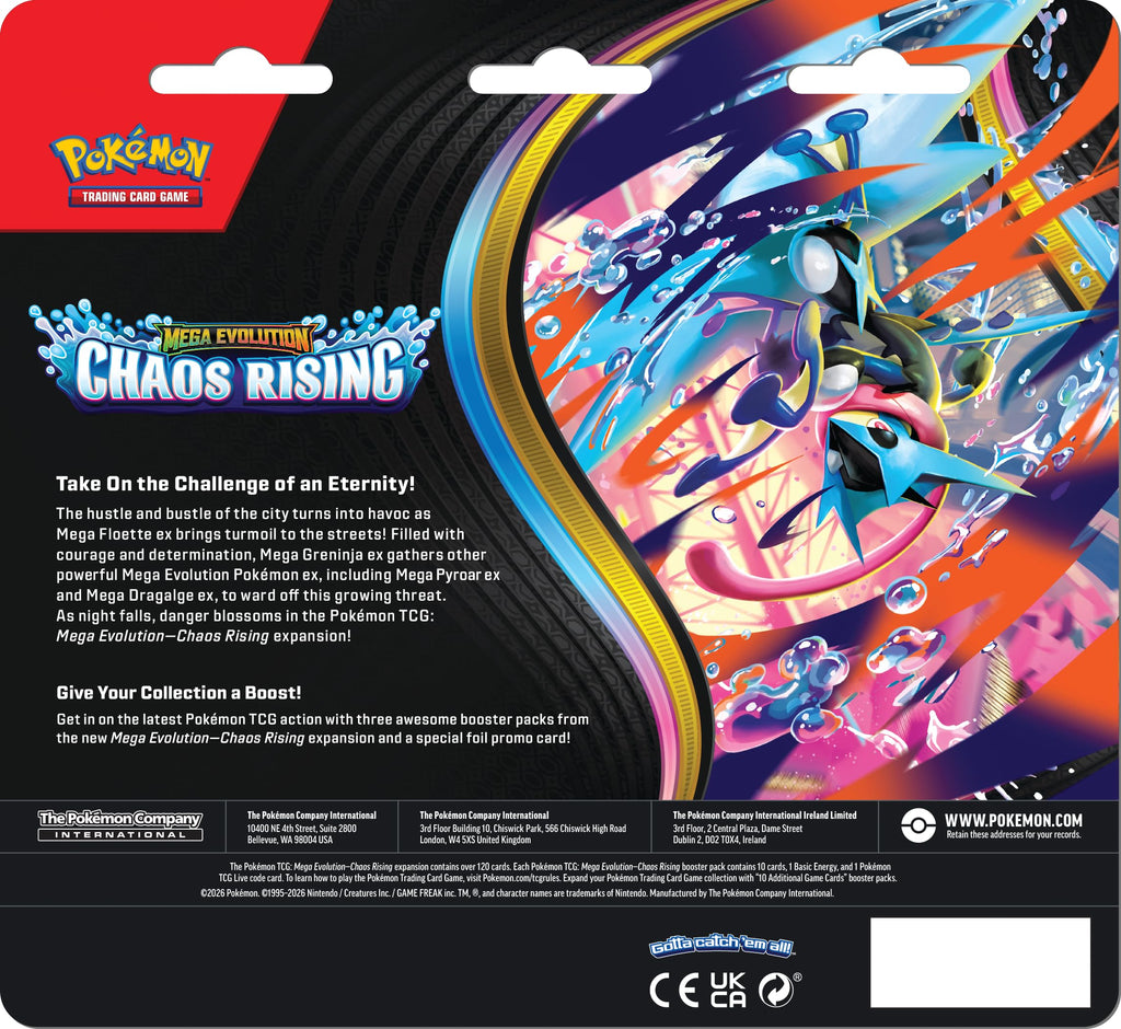 Pokémon TCG Triple Pack 1 Foil Promo Card & 3 Booster Packs D55353