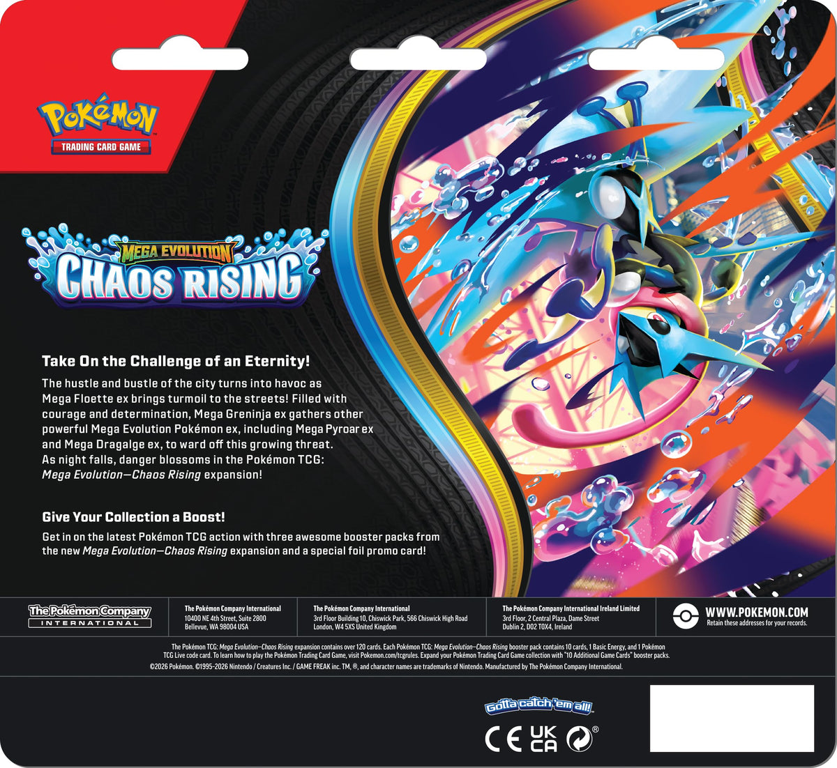Pokémon TCG Triple Pack 1 Foil Promo Card & 3 Booster Packs D55353
