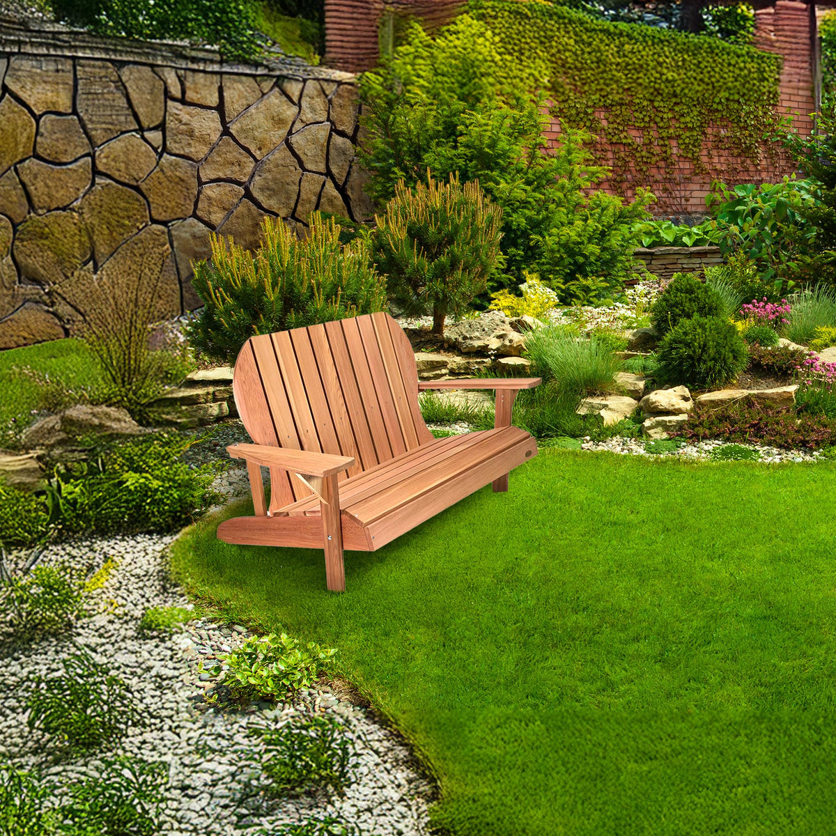 Adirondack Loveseat with Curved Armrests T549465