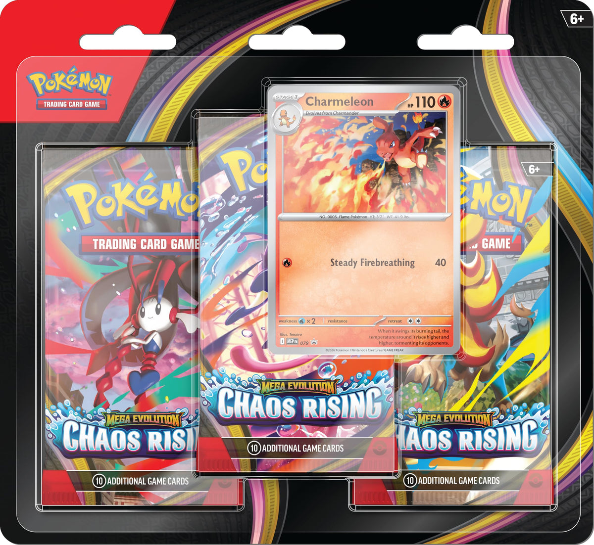 Pokémon TCG Triple Pack 1 Foil Promo Card & 3 Booster Packs D55353