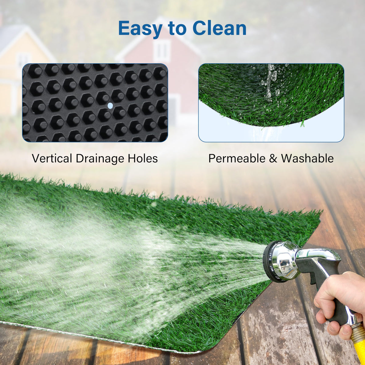 Artificial Grass Dog Potty Pad with Tray 20x30 inch E649797