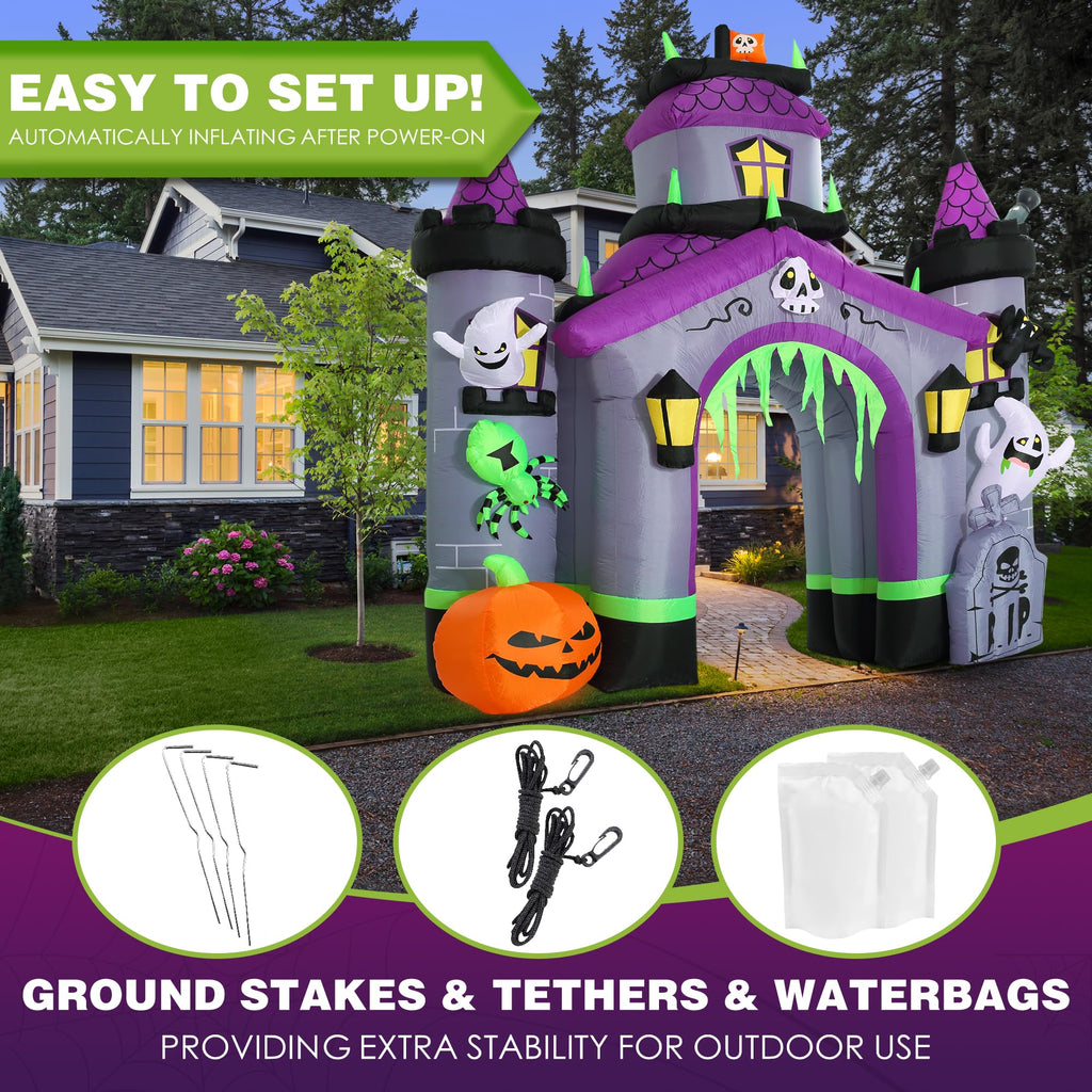 Giant 12.5 FT Halloween Inflatables Archway Outdoor Decorations H2925