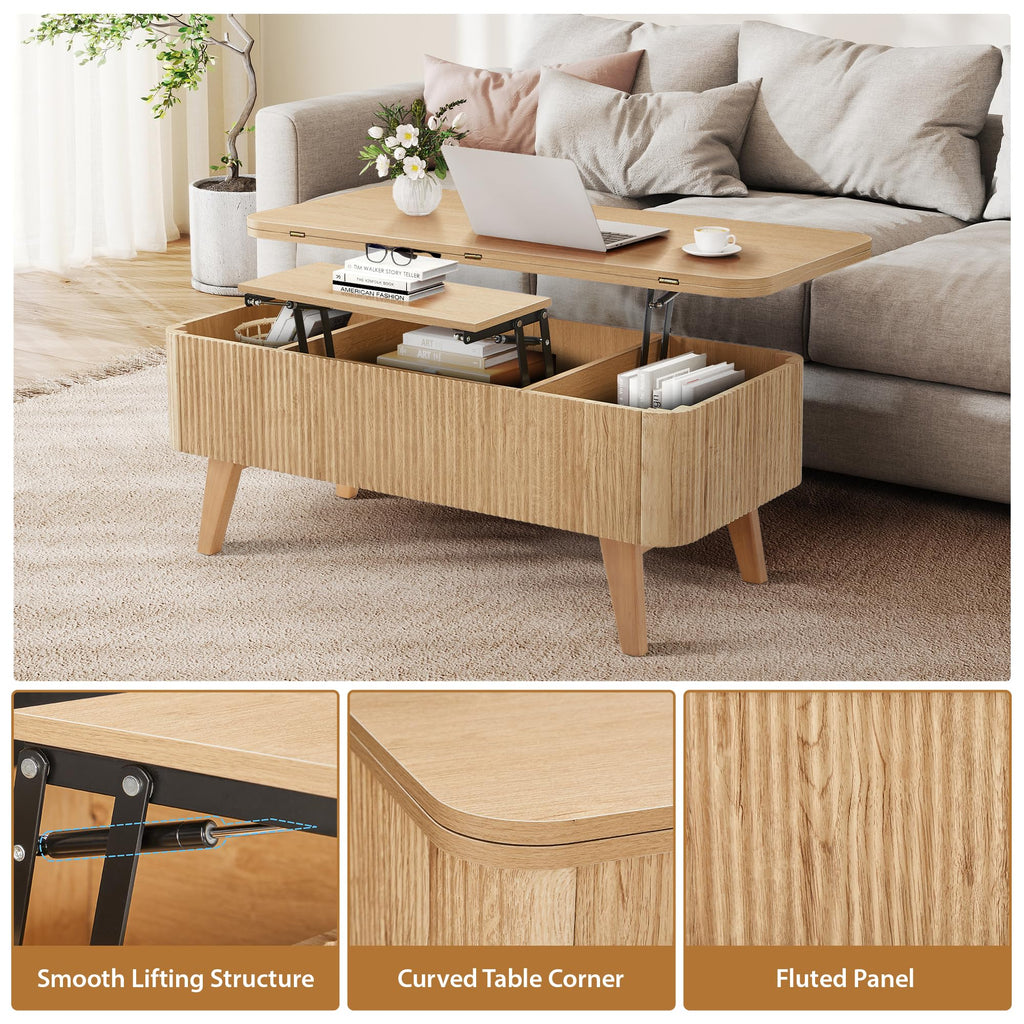 3 in 1 Lift Top Convertible Coffee Table with Storage L2241