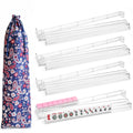 Clear Mahjong Racks with Pushers, 4-Pack F280178