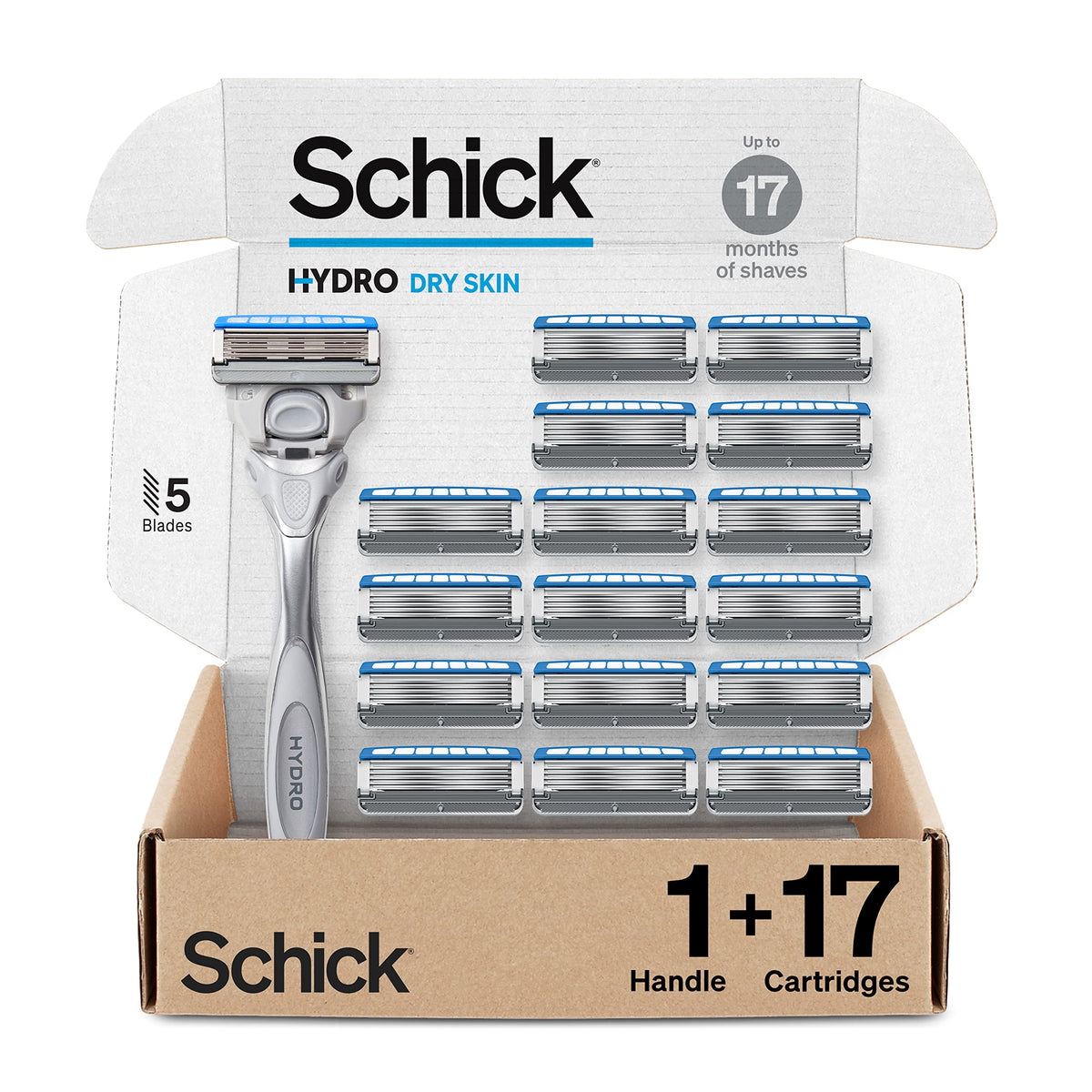 5-Blade Mens Razors with 17 Refills Z223070
